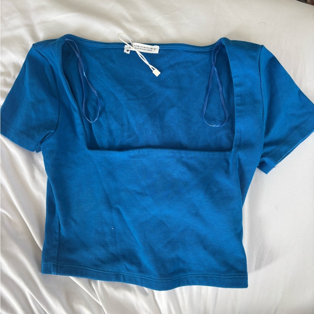 Zara Vibrant Blue Crop Top